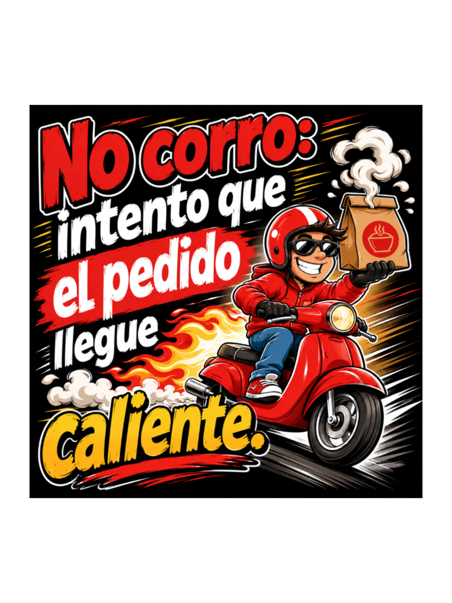 No corro, intento que el pedido llegue caliente